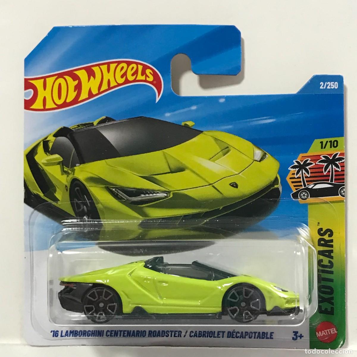 Coches a escala Hot Wheels: HOT WHEELS LAMBORGHINI CENTENARIO ROADSTER 2016 VERDE LIMON (1), HOTWHEELS HW
