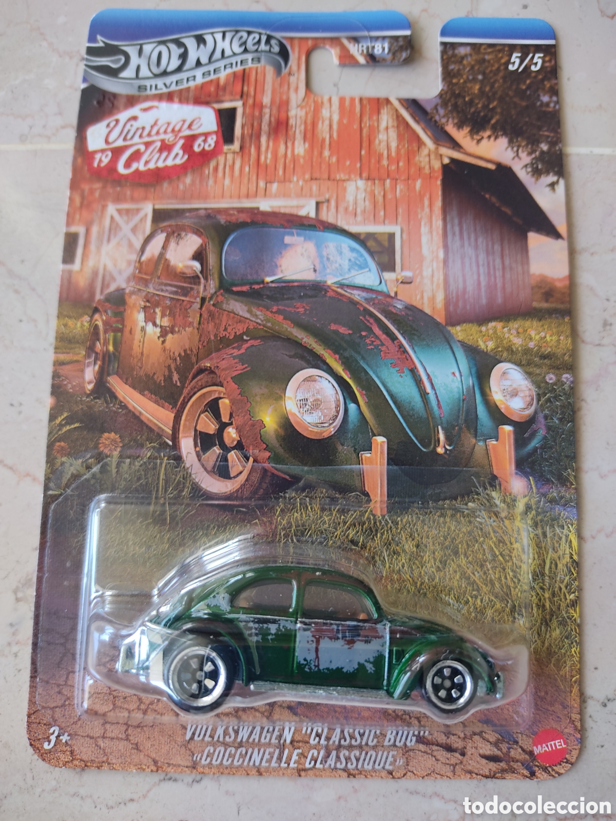 Coches a escala Hot Wheels: HOT WHEELS SILVER SERIES - VOLKSWAGEN CLASSIC BUG - VINTAGE CLUB - 5/5
