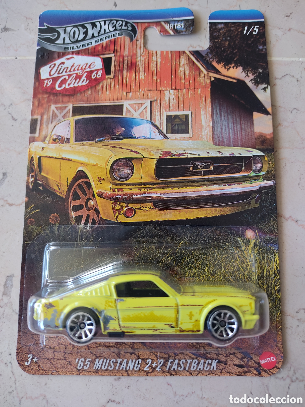Coches a escala Hot Wheels: HOT WHEELS SILVER SERIES - 65 MUSTANG 2+2 FASTBACK - VINTAGE CLUB - 1/5