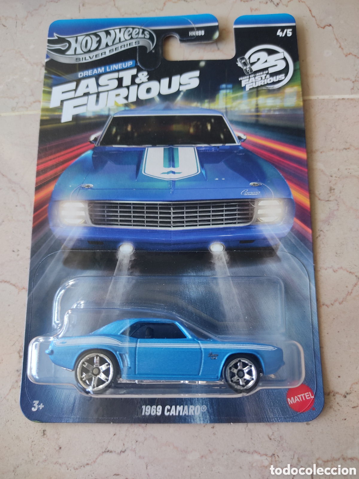 Coches a escala Hot Wheels: HOT WHEELS SILVER SERIES - 1969 CAMARO - FAST&FURIOUS 4/5
