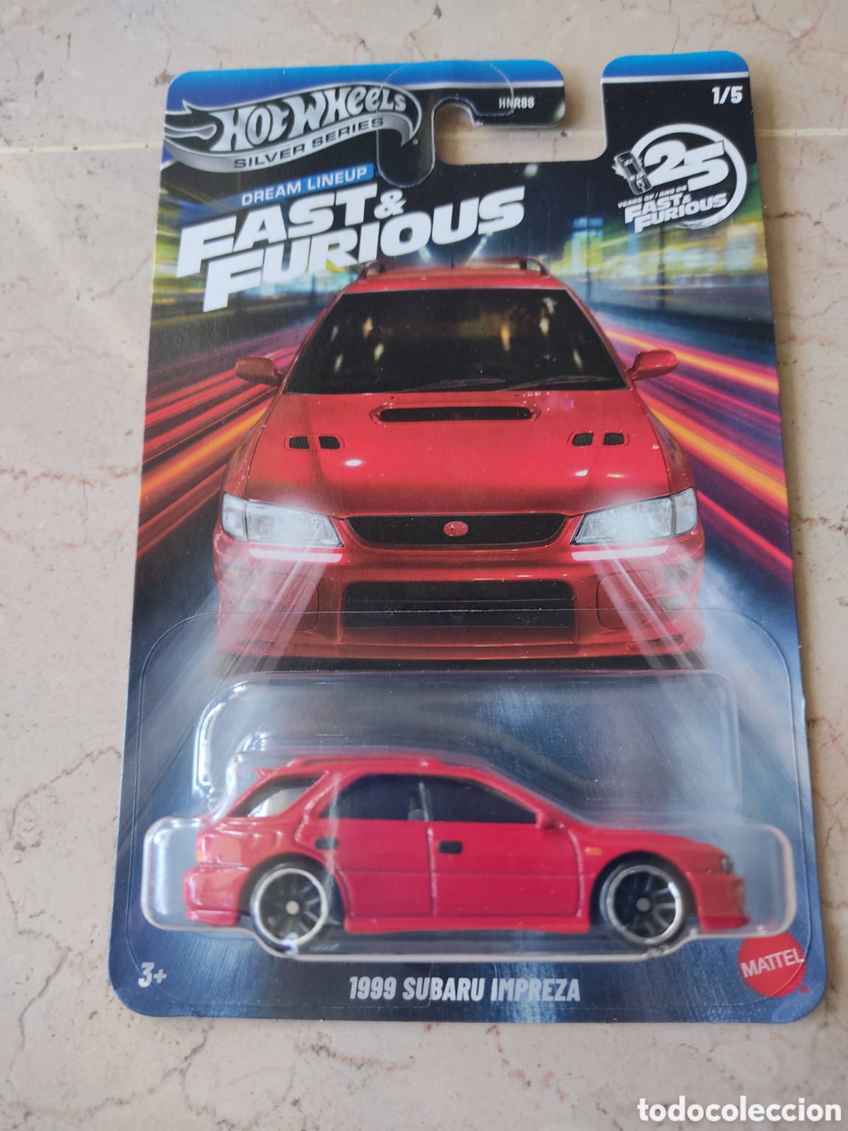Coches a escala Hot Wheels: HOT WHEELS SILVER SERIES - SUBARU IMPREZA - FAST& FURIOUS - 1/5
