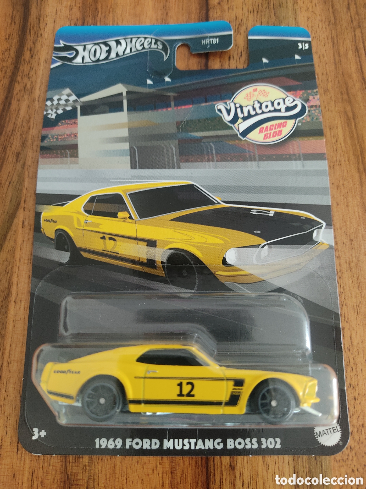 Coches a escala Hot Wheels: HOT WHEELS SILVER SERIES 1969 FORD MUSTANG BOSS 302 - VINTAGE RACING CLUB 3/5