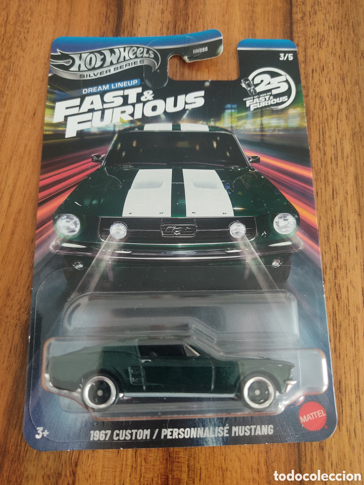 Coches a escala Hot Wheels: HOT WHEELS SILVER SERIES - 1967 CUSTOM MUSTANG - FAST&FURIOUS DREAM LINEUP 3/5