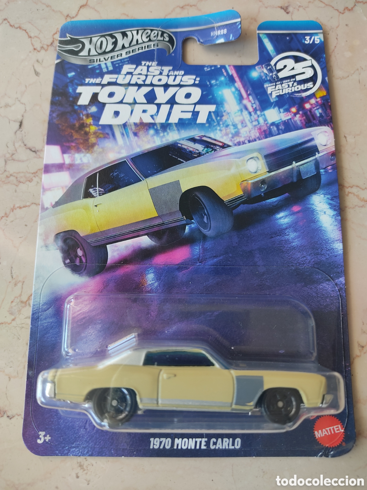 Coches a escala Hot Wheels: HOT WHEELS SILVER SERIES 1970 MONTE CARLO - FAST&FURIOUS TOKYO DRIFT 3/5