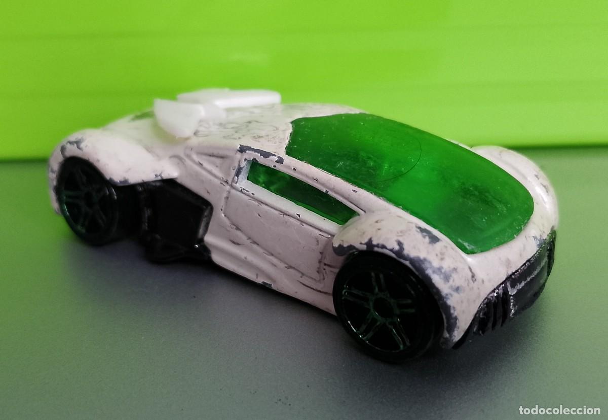 Coches a escala Hot Wheels: Hot wheels 2005 - Phantom Racer blanco con ruedas de radios Pr5 verdes