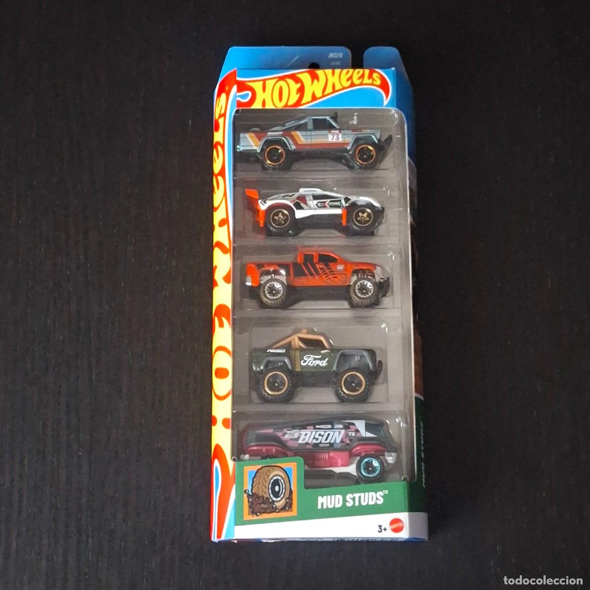 Coches a escala Hot Wheels: HOT WHEELS 2026 - MUD STUDS 5 PACK - 73 JEEP J10 SAND BURNER CUSTOM FORD BRONCO BAJA BISON T5