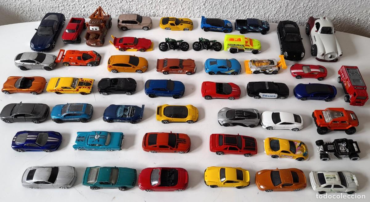 Coches a escala Hot Wheels: Gran lote 45 coches 2 motos escala metal m&aacute;s antiguo 1983 Hot Wheels Burago Majorette Mattel Maisto
