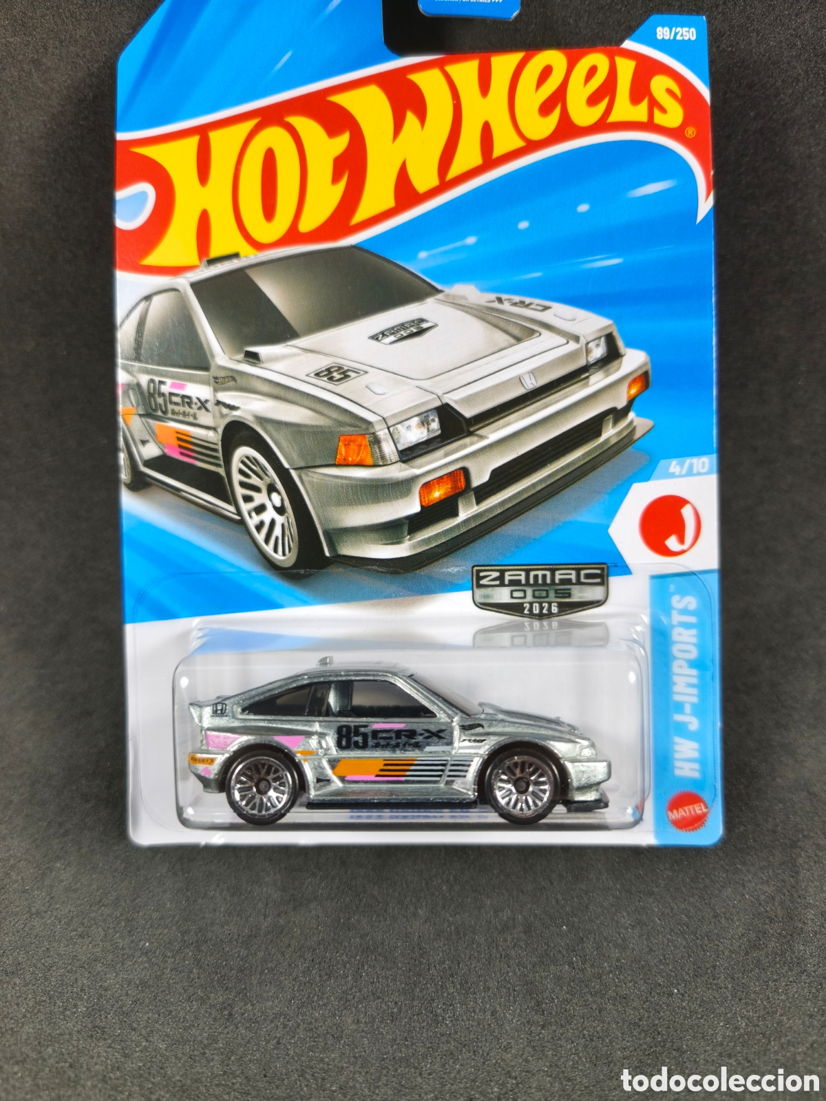 Coches a escala Hot Wheels: Honda Civic CR-X 1985 Zamac de Hot Wheels HW J-Imports 89/250