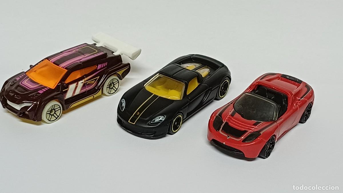 Coches a escala Hot Wheels: HOT WHEELS - LOTE 3 COCHES : PORSCHE CARRERA-TESLA-COUPE