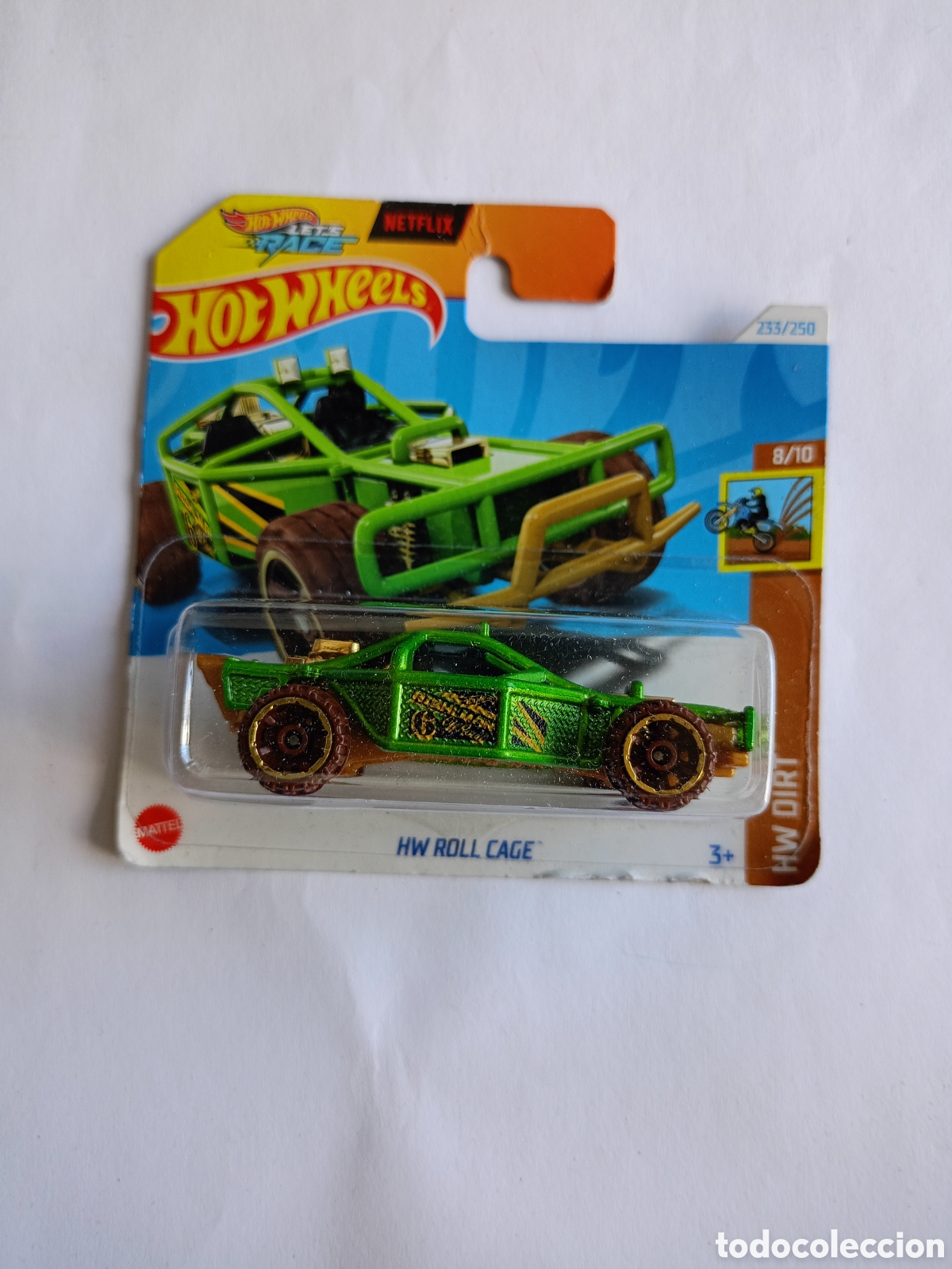 Coches a escala Hot Wheels: Jaula antivuelco Hot Wheels - 2024 HW Dirt 8/10 HW 233/250 (BBHTB30)
