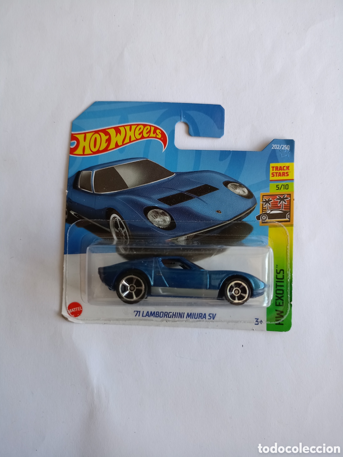 Coches a escala Hot Wheels: Hot Wheels - &acute;71 Lamborghini Miura SV - HW Exotics 5/10 - HCX02 - Short Card - Track Stars - Metalli