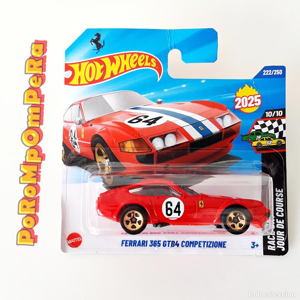 Coches a escala Hot Wheels: COCHE HOT WHEELS FERRARI 365 GTB4 COMPETIZIONE ROJO NUEVO EN BLISTER ESCALA 1:64