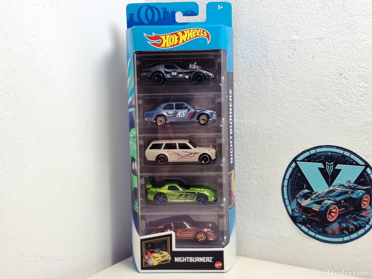 Coches a escala Hot Wheels: Hot Wheels 5-Pack Nightburnerz 2020 Mattel