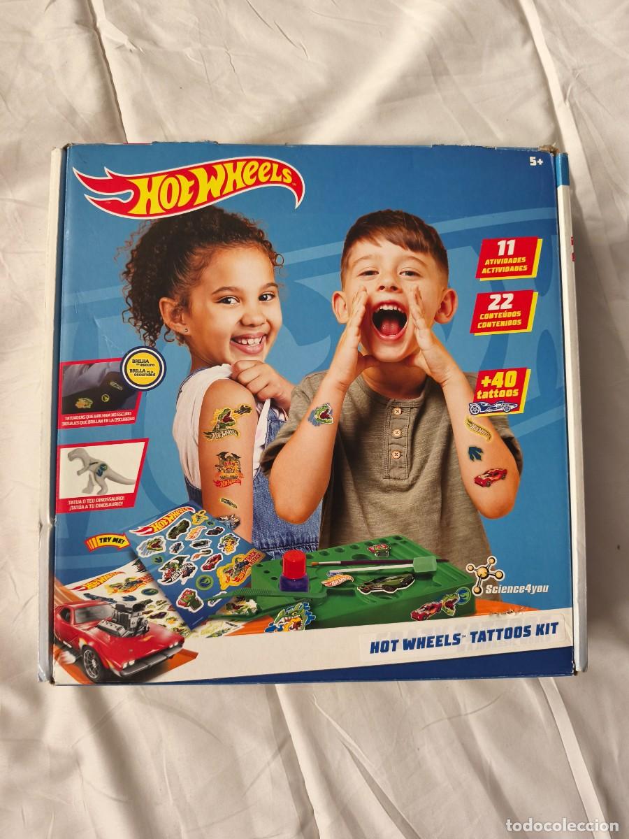 Coches a escala Hot Wheels: Hot wheels . Crazy Tattoos Science4you . Kit de tatuajes. Caja original