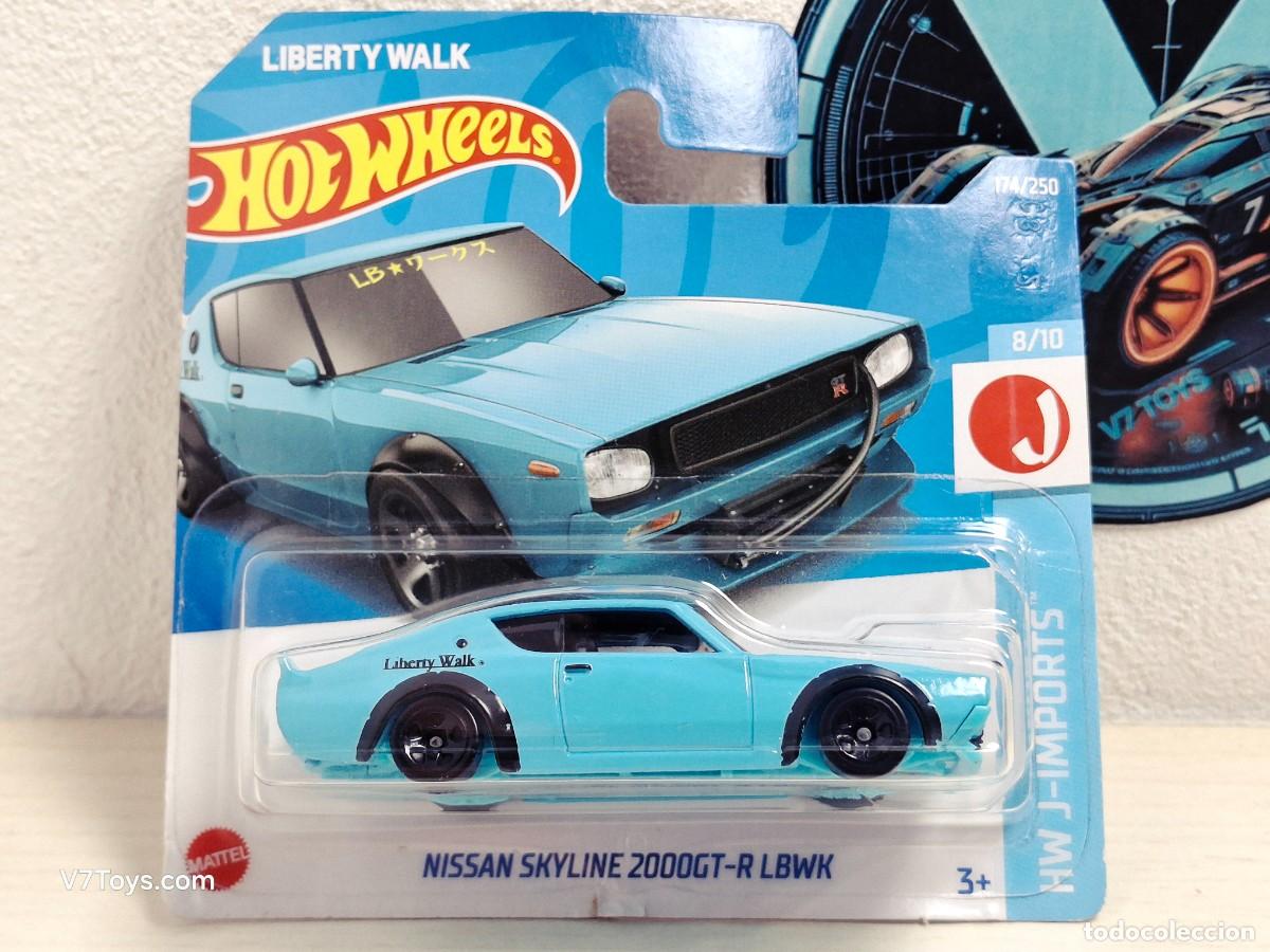 Coches a escala Hot Wheels: Nissan Skyline 2000GT-R LBWK Hot Wheels 2022 HW J-Imports Mattel Liberty Walk