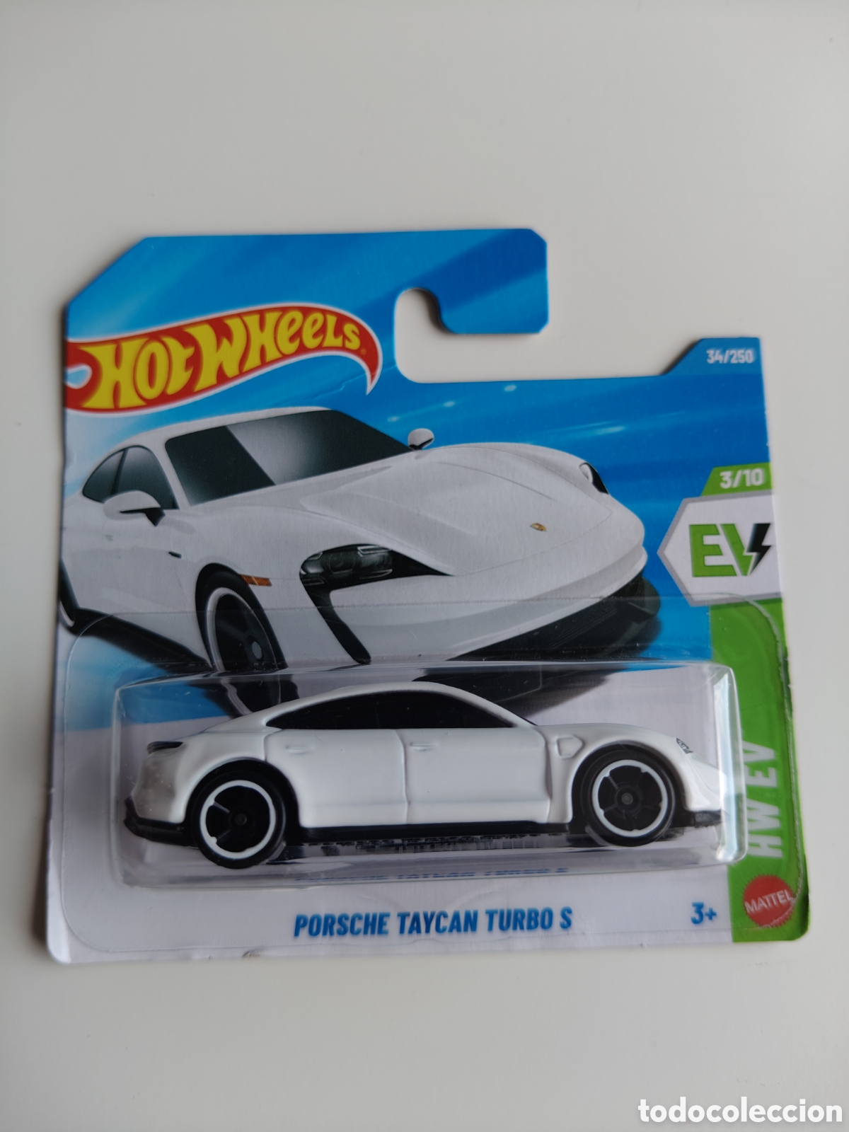 Coches a escala Hot Wheels: HOT WHEELS PORSCHE TURBO TAYCAN S BLANCO. COCHE COLECCION 1/64 HW EV 2026.