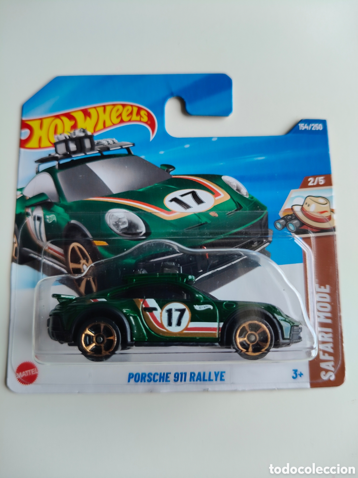 Coches a escala Hot Wheels: HOT WHEELS PORSCHE 911 RALLYE VERDE. COCHE COLECCION 1/64 SAFARI MODE 2026.