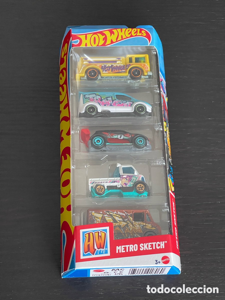 Coches a escala Hot Wheels: HOT WHEELS 2026 - METRO SKETCH PACK 5 - FIRE EATER FORD TRANSIT FAST 4WD COMBAT MEDIC MIGHTY K