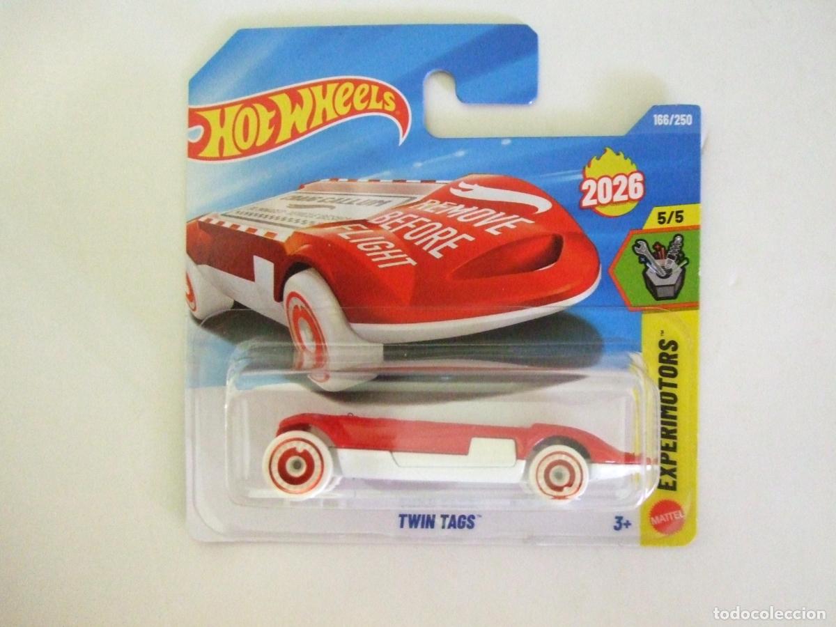 Coches a escala Hot Wheels: TWIN TAGS - HOT WHEELS MATTEL EXPERIMOTORS 5/5 2026 1:64 CAR COCHE REMOVE BEFORE FLIGHT NOVEDAD