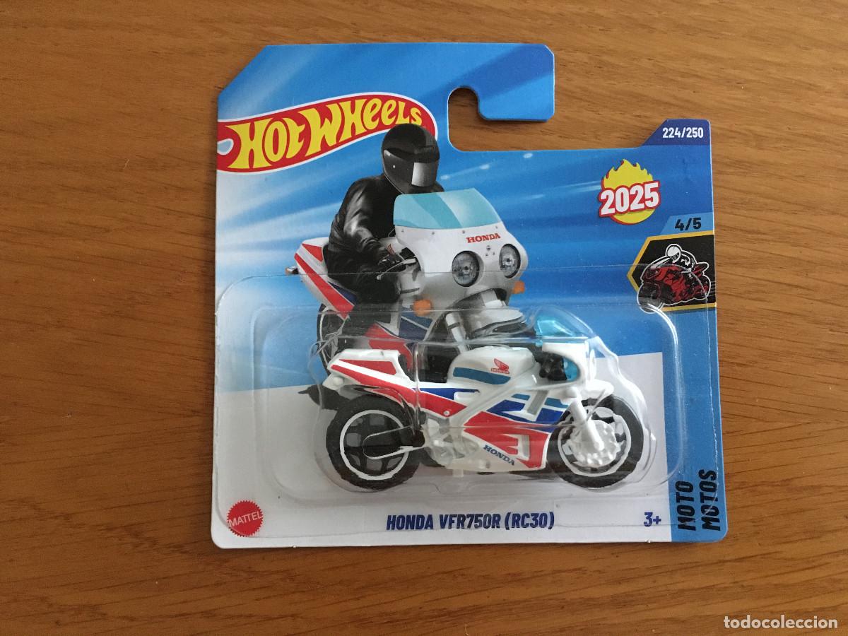 Coches a escala Hot Wheels: Moto Hot Wheels Honda VFR750R RC30. NUEVO A ESTRENAR.
