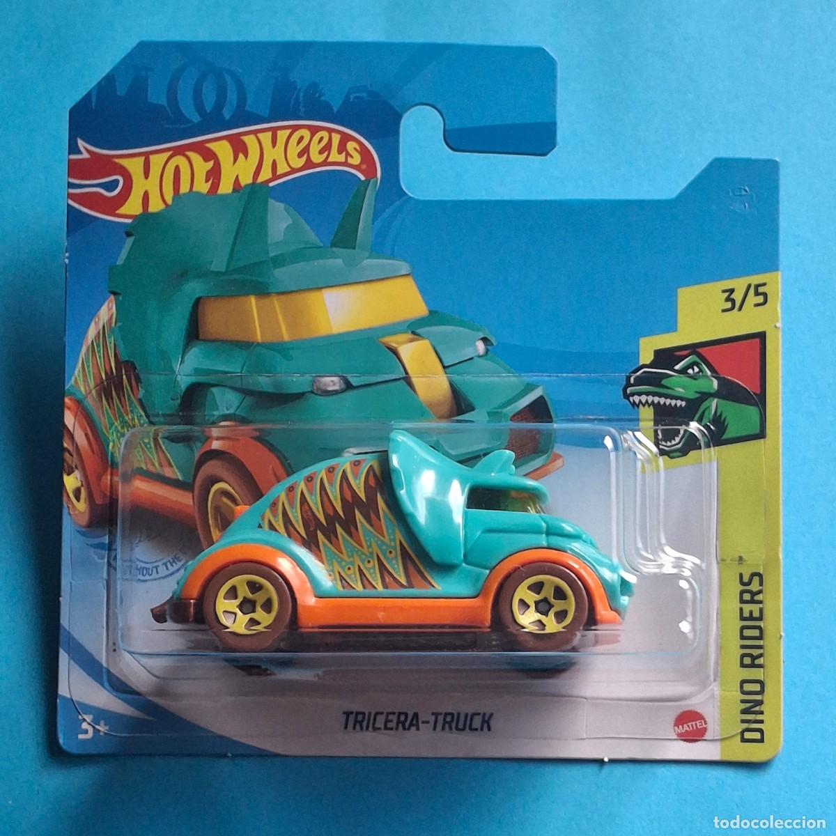 Coches a escala Hot Wheels: HOT WHEELS 2021 71/250 - TRICERA TRUCK DINO RIDERS - NUEVO EN BLISTER - ESCALA 1/64