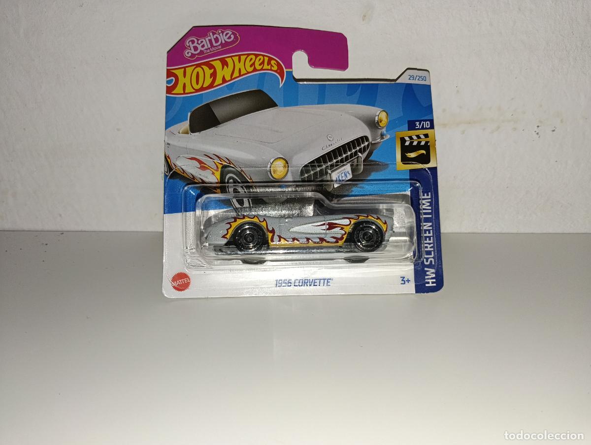 Coches a escala Hot Wheels: Coche Chevrolet Corvette 1956 Barbie Hot Wheels nuevo en Blister