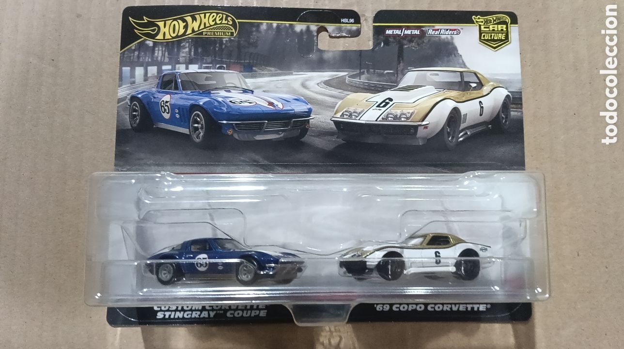 Coches a escala Hot Wheels: HOT WHEELS PREMIUM METAL CAR CULTURE 2 CORVETTE