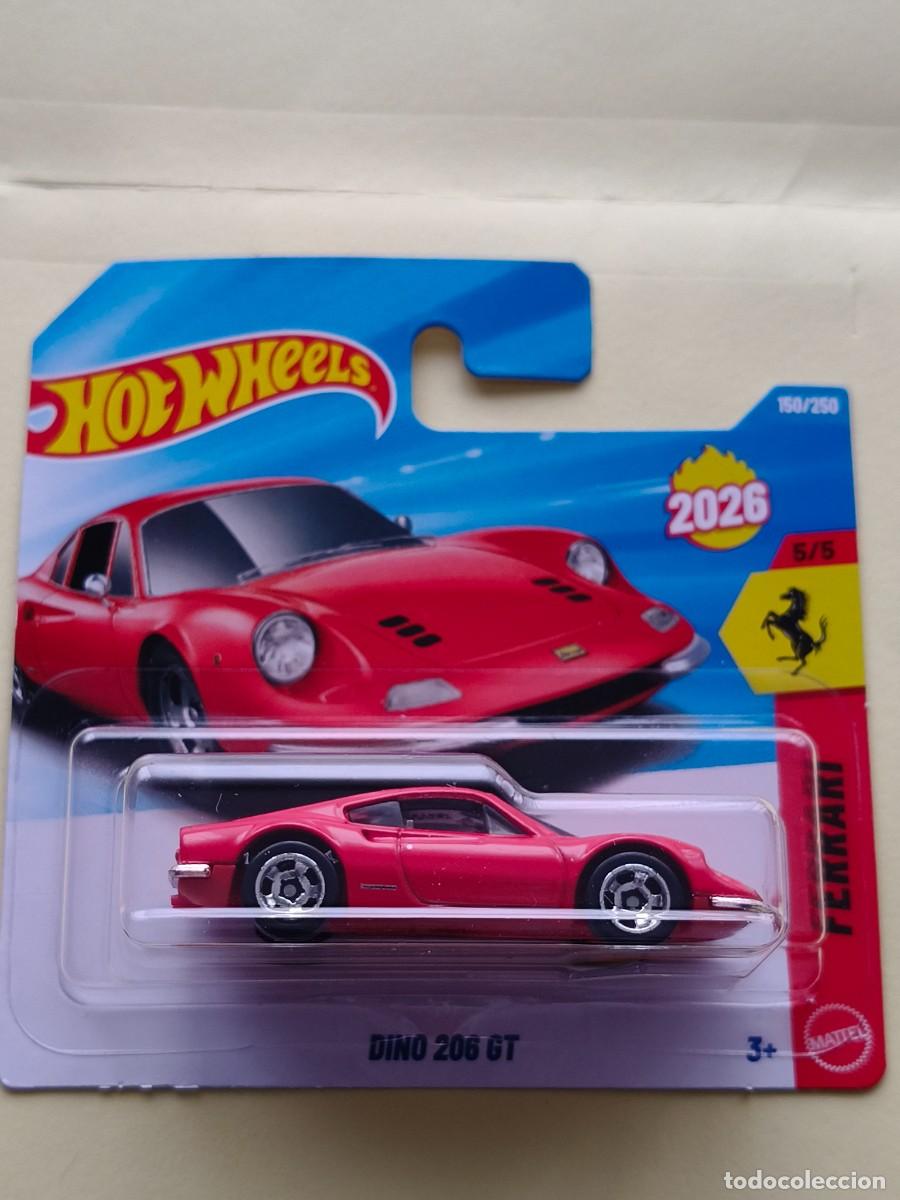 Coches a escala Hot Wheels: HOT WHEELS FERRARI DINO 206 GT ROJO. FERRARI 2026.