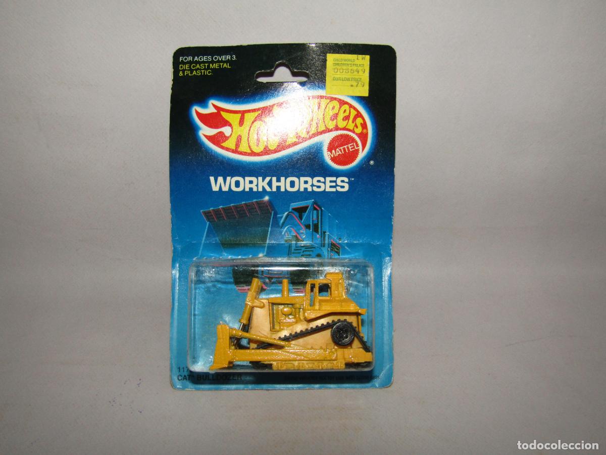 Coches a escala Hot Wheels: Antiguo Excavadora Serie WORKHORSES de HOT WHEELS por MATTEL del A&ntilde;o 1986
