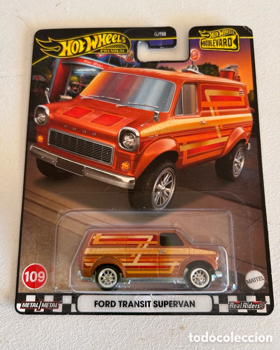 Coches a escala Hot Wheels: Hot wheels premium Boulevard - FORD TRANSIT SUPERVAN