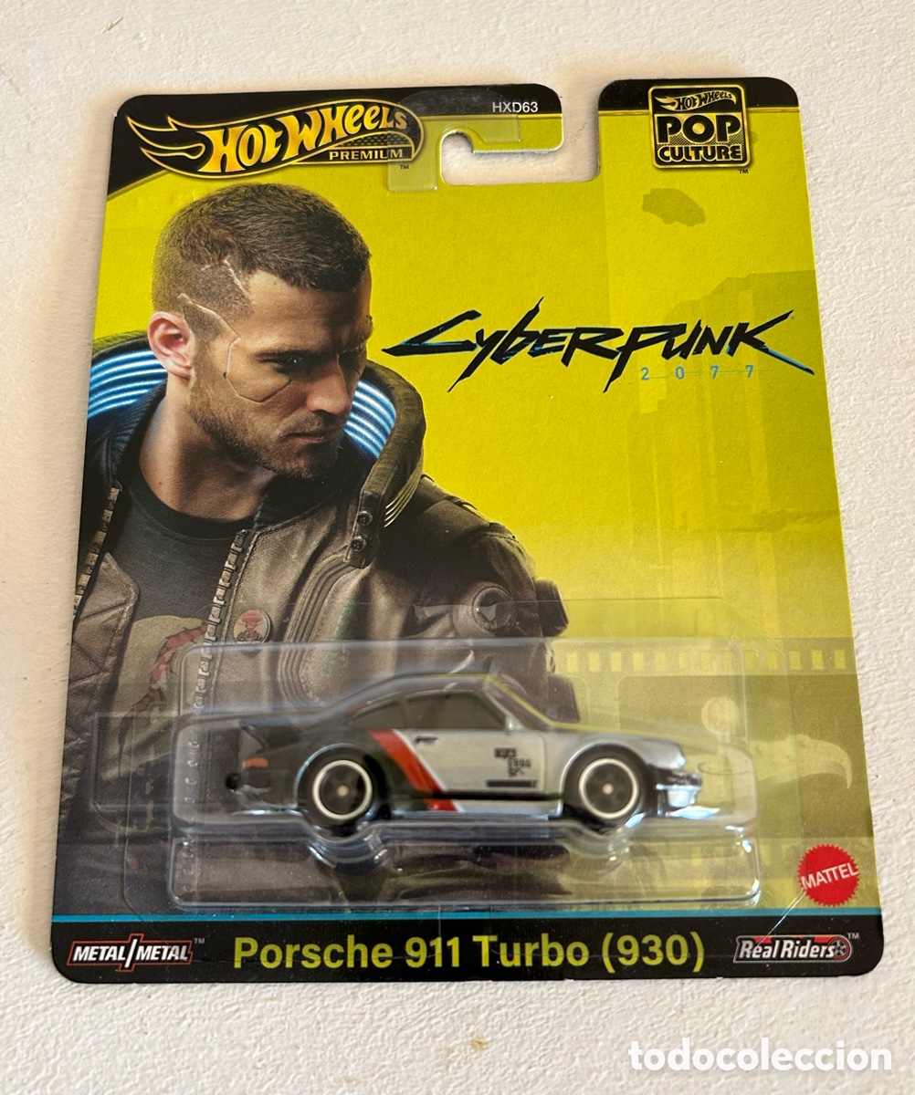 Coches a escala Hot Wheels: Hot wheels premium Pop Culture - Porsche 911 Turbo (930) Cyberpunk 2077