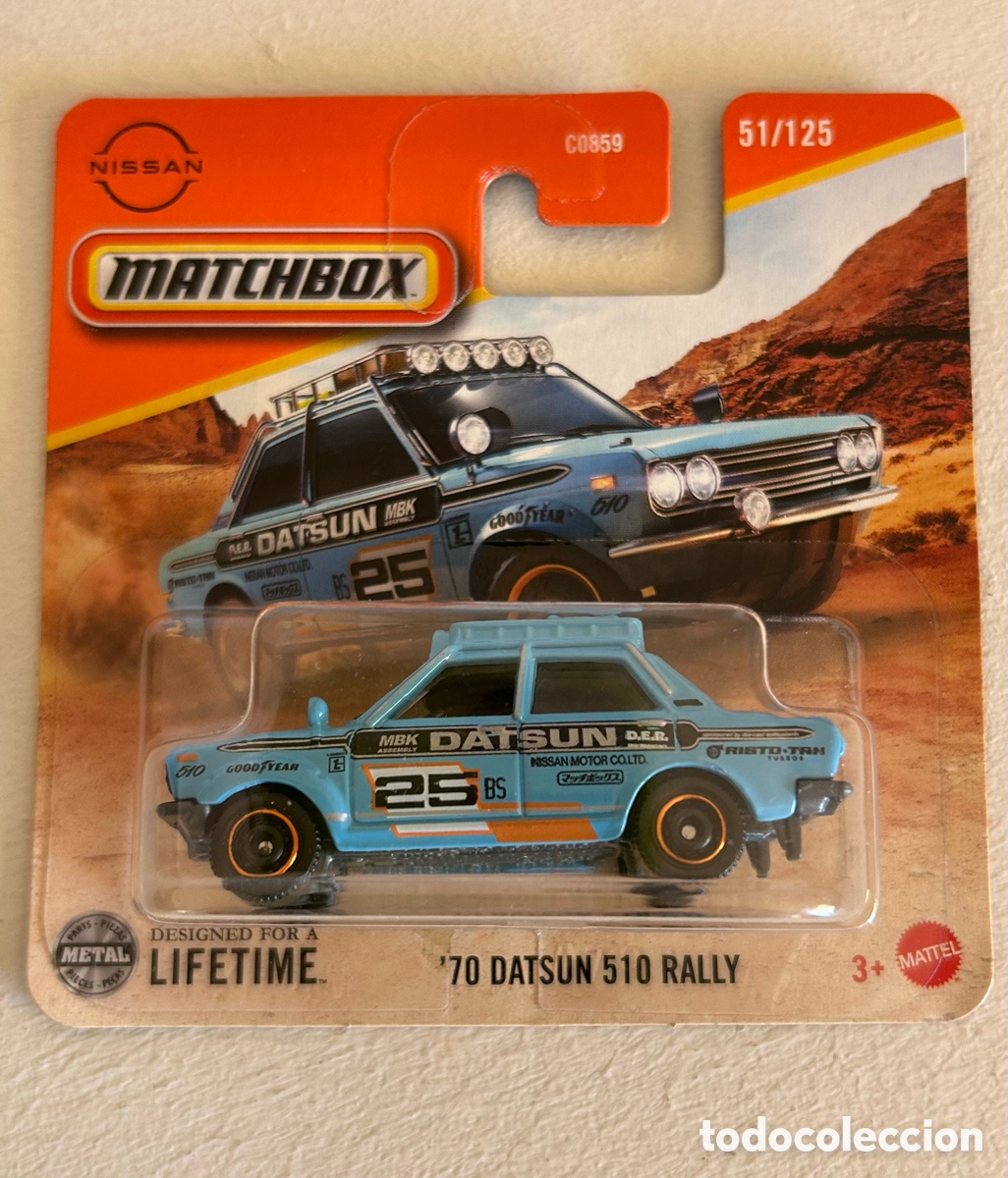 Coches a escala Hot Wheels: Matchbox - '70 DATSUN 510 RALLY
