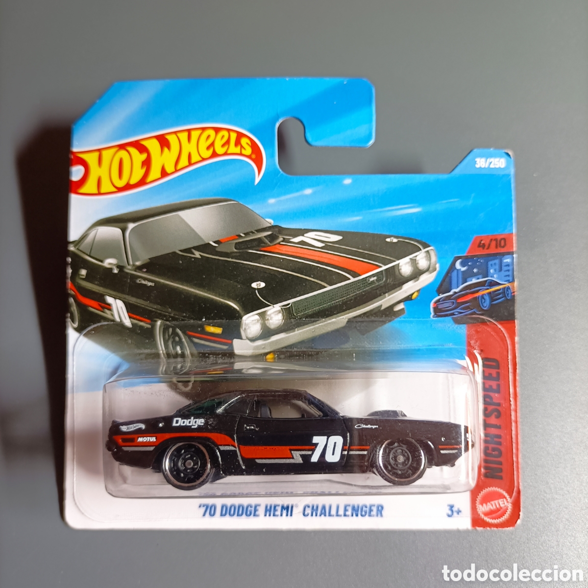 Coches a escala Hot Wheels: HOT WHEELS: '70 DODGE HEMI CHALLENGER. 4/10 NIGHTSPEED. 36/250