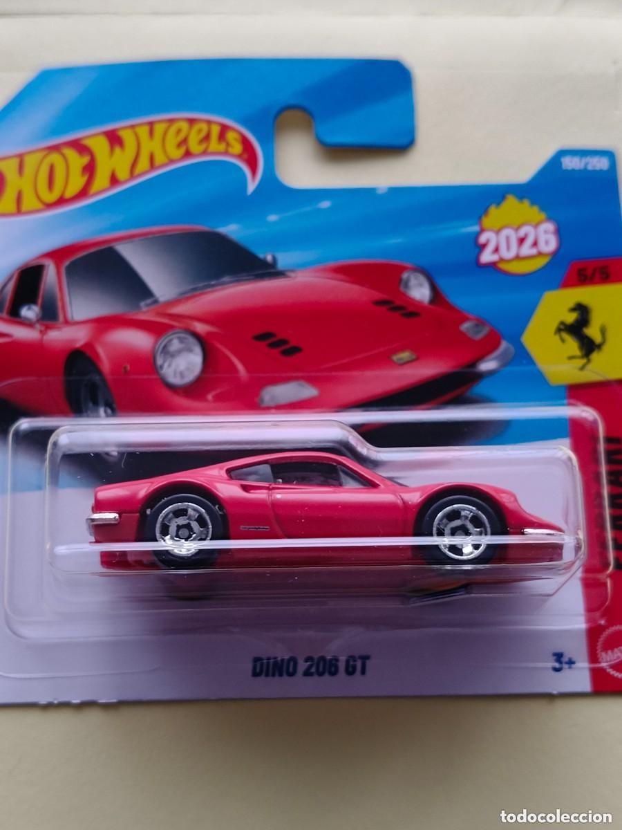 Coches a escala Hot Wheels: HOT WHEELS FERRARI DINO 206 GT ROJO. FERRARI 2026.(3)