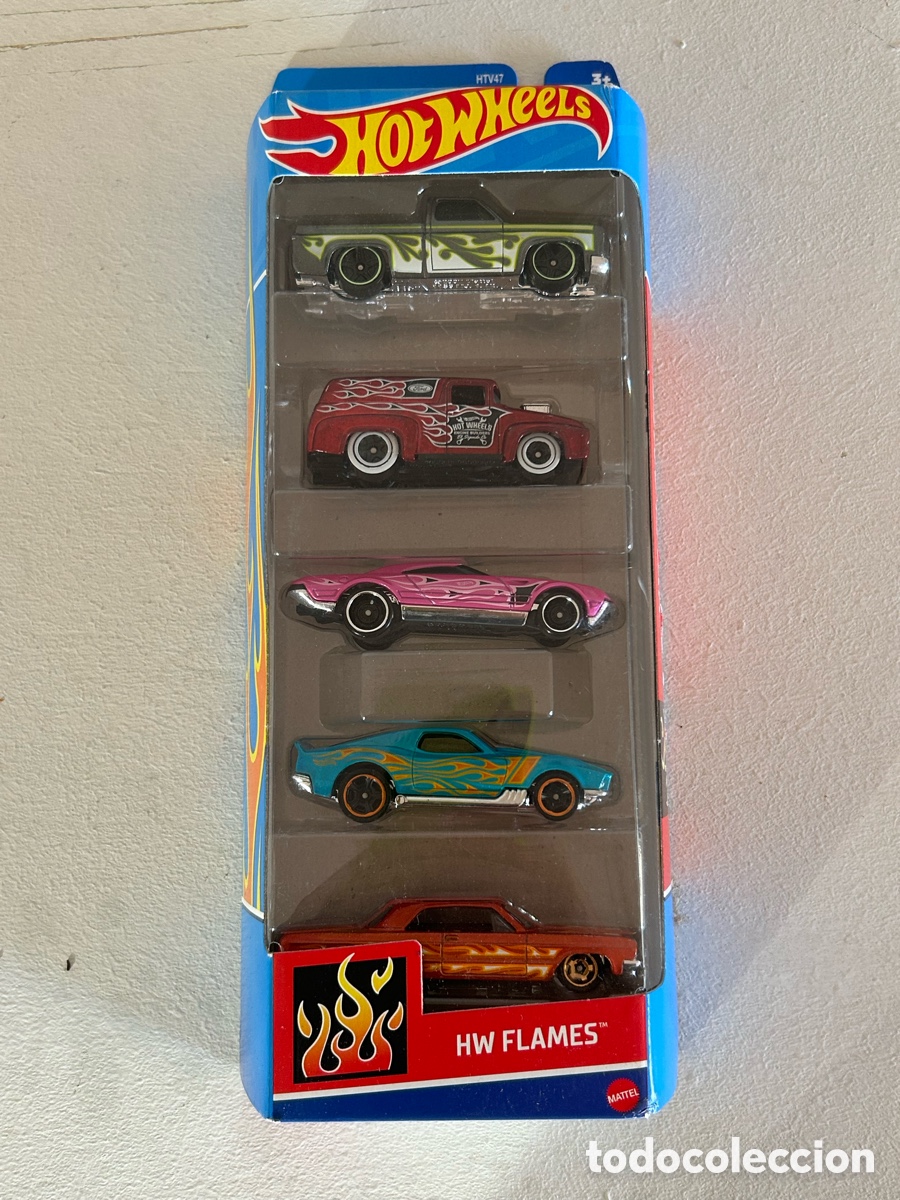 Coches a escala Hot Wheels: Hot wheels Pack x5 HW FLAMES&trade;
