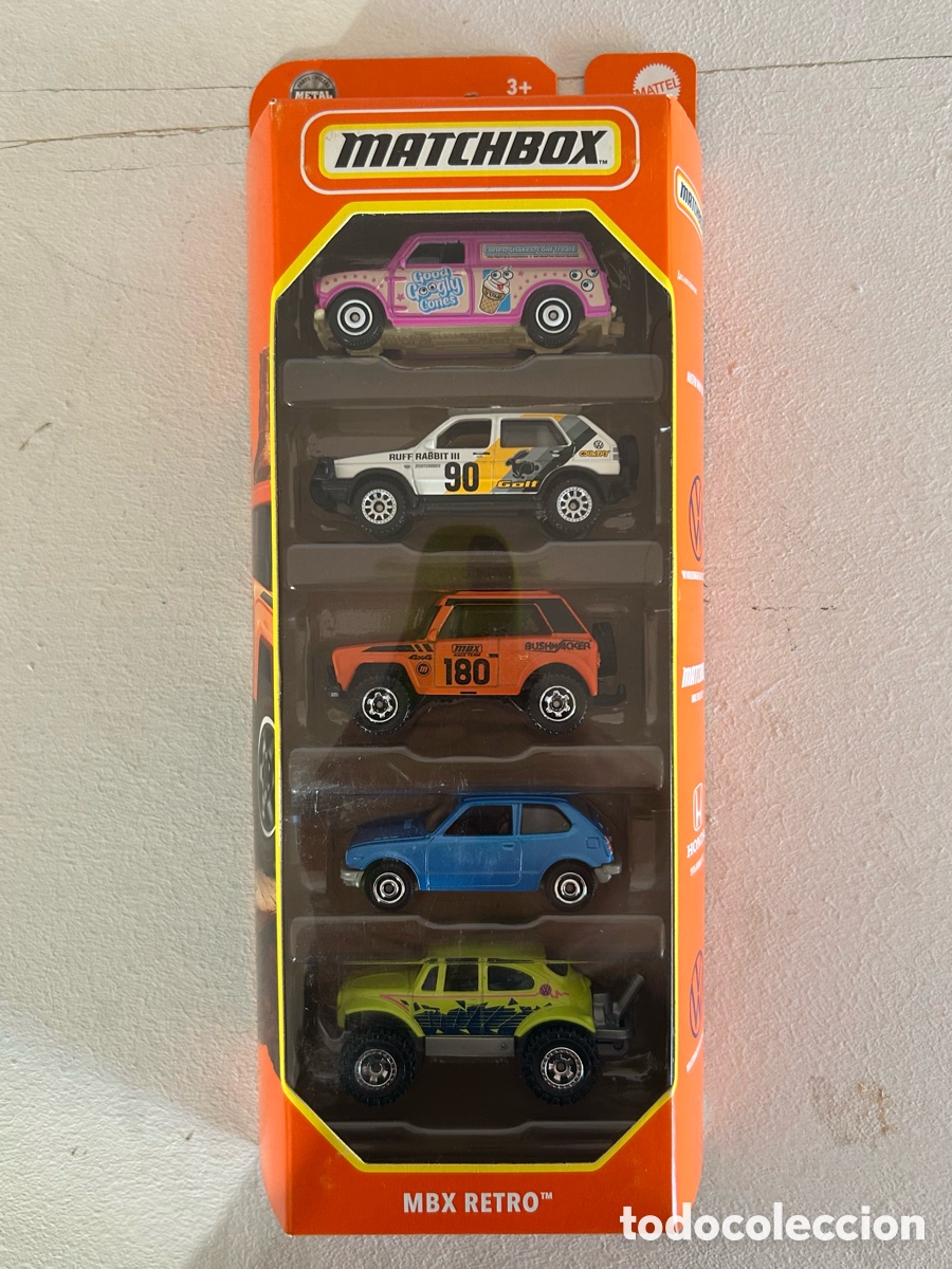 Coches a escala Hot Wheels: Matchbox Pack x5 MBX RETRO&trade;