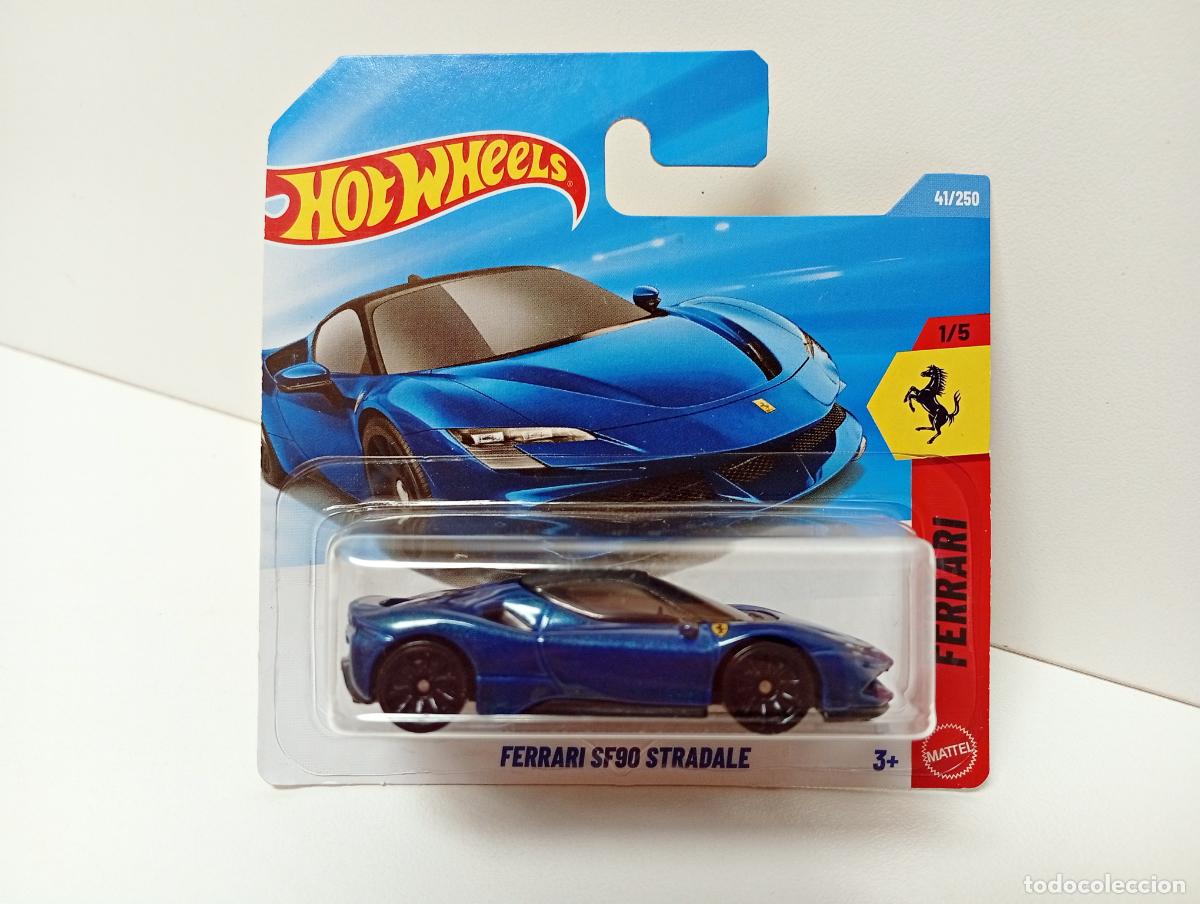 Coches a escala Hot Wheels: FERRARI SF90 STRADALE - HOT WHEELS MATTEL FERRARI SERIES 1/5 2026 - COCHE 1:64 CAR AZUL BLUE SF 90
