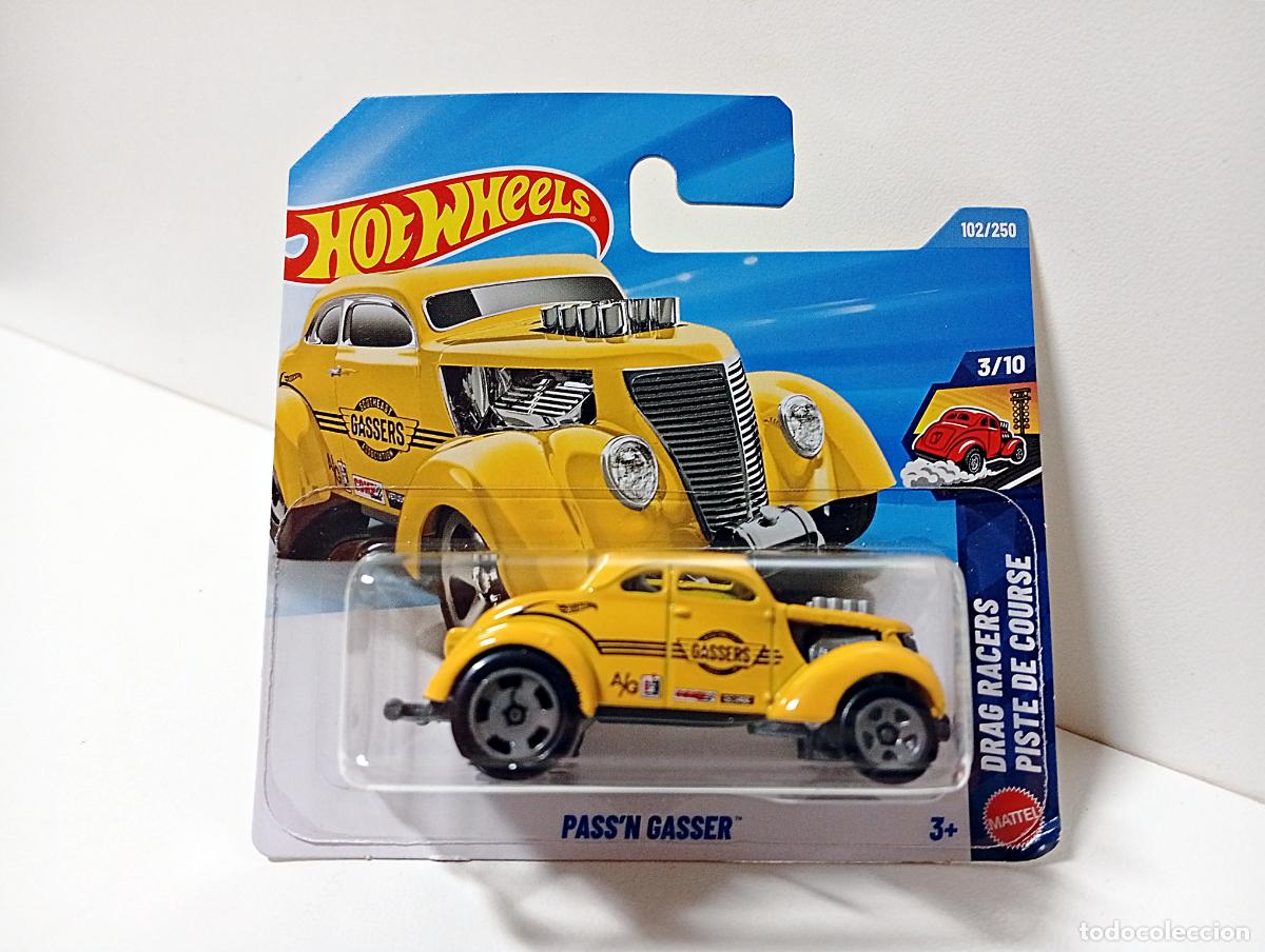 Coches a escala Hot Wheels: PASS&acute;N GASSER - HOT WHEELS MATTEL DRAG RACERS 3/10 2026 - COCHE 1:64 CAR HOT ROD AMARILLO DRAG FORD