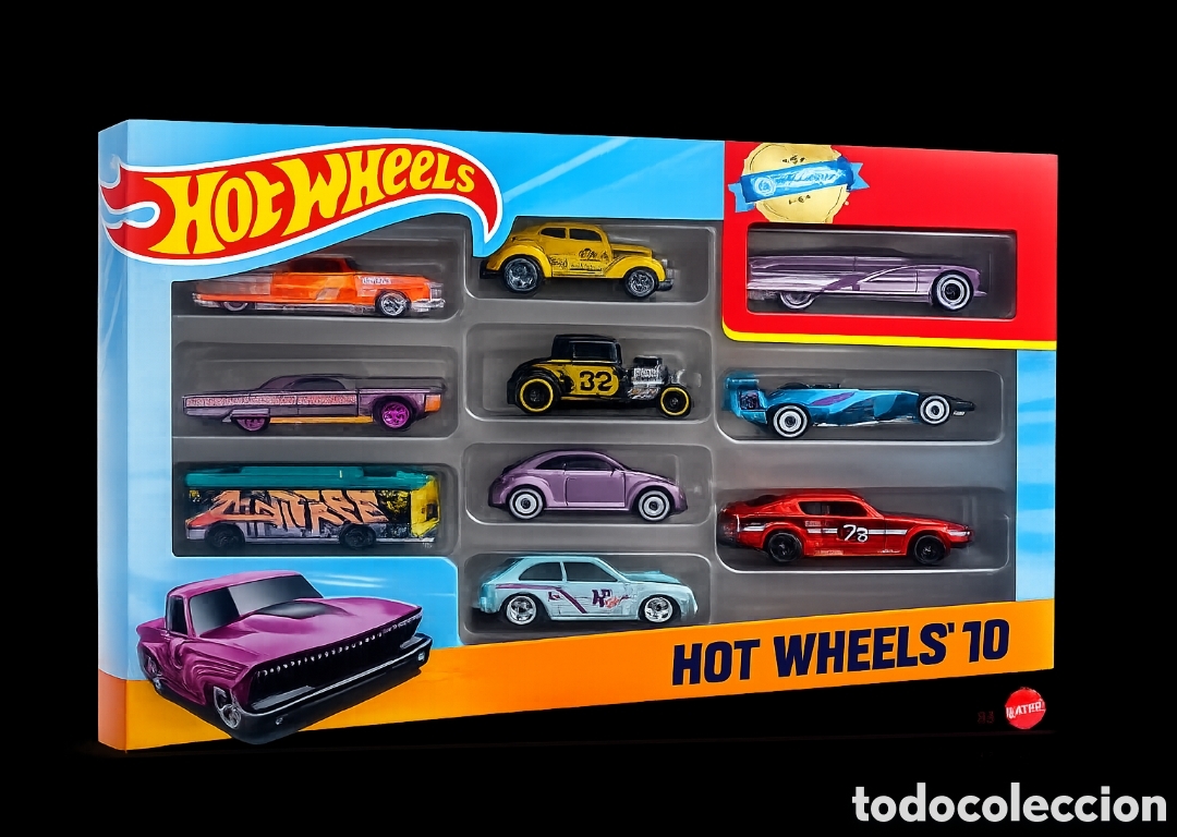 Coches a escala Hot Wheels: Hot Wheels Pack de 10 variados en su caja original