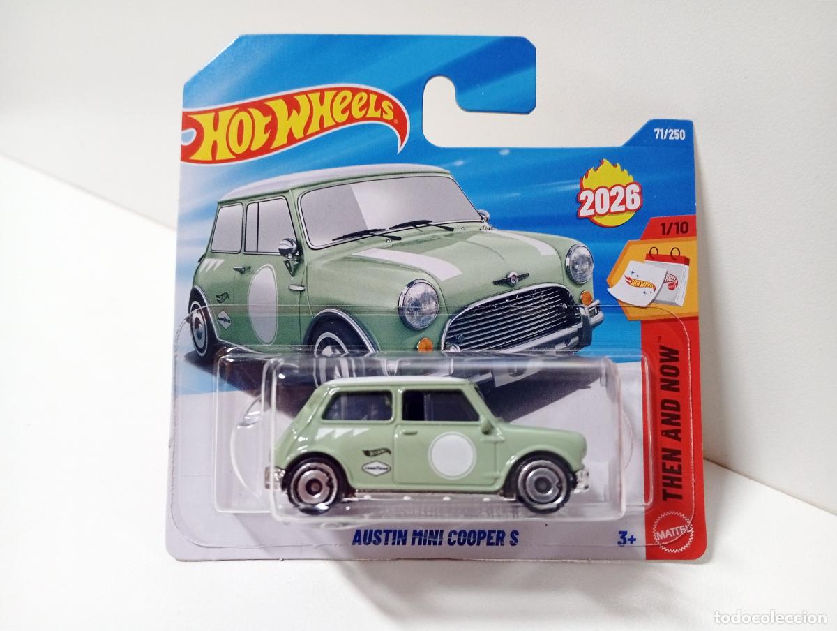 Coches a escala Hot Wheels: AUSTIN MINI COOPER S - HOT WHEELS MATTEL THEN AND NOW 1/10 2026 - COCHE 1:64 CAR TOY GOODYEAR LOGO