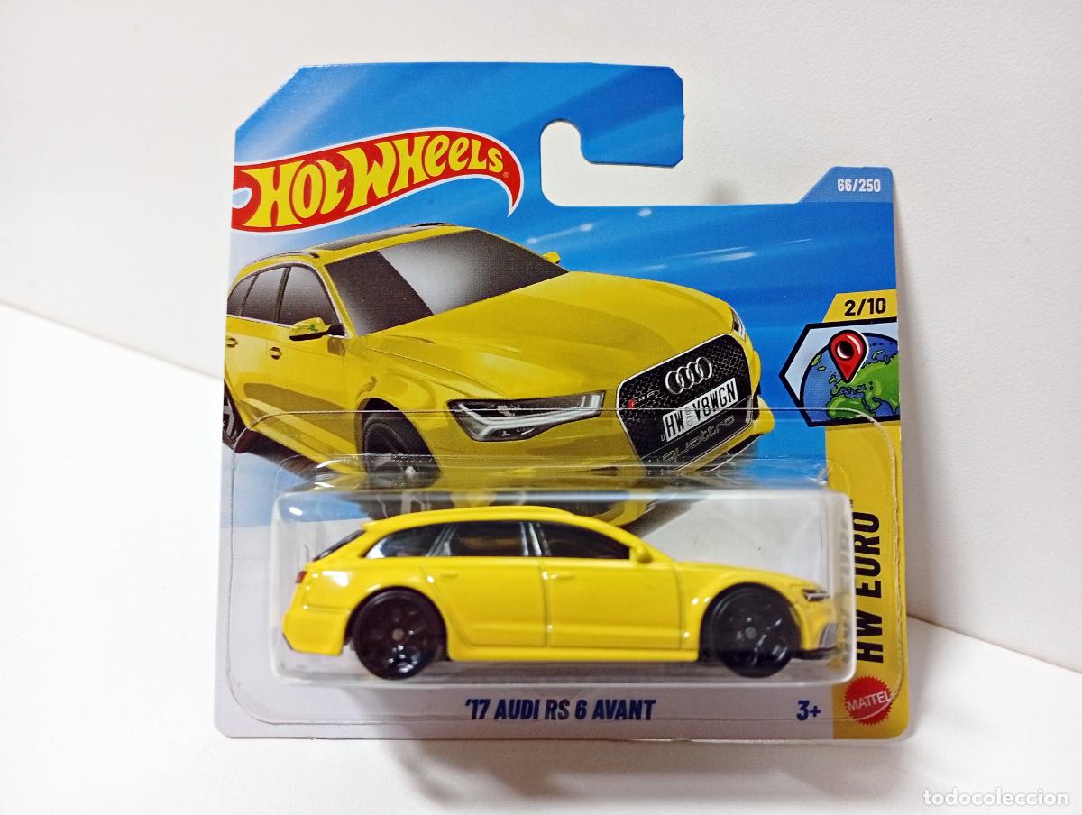 Coches a escala Hot Wheels: &acute;17 AUDI RS 6 AVANT - HOT WHEELS HW EURO 2/10 2026 COCHE 1:64 FAMILIAR AUTO AMARILLO RS6 A6 CAR 2017