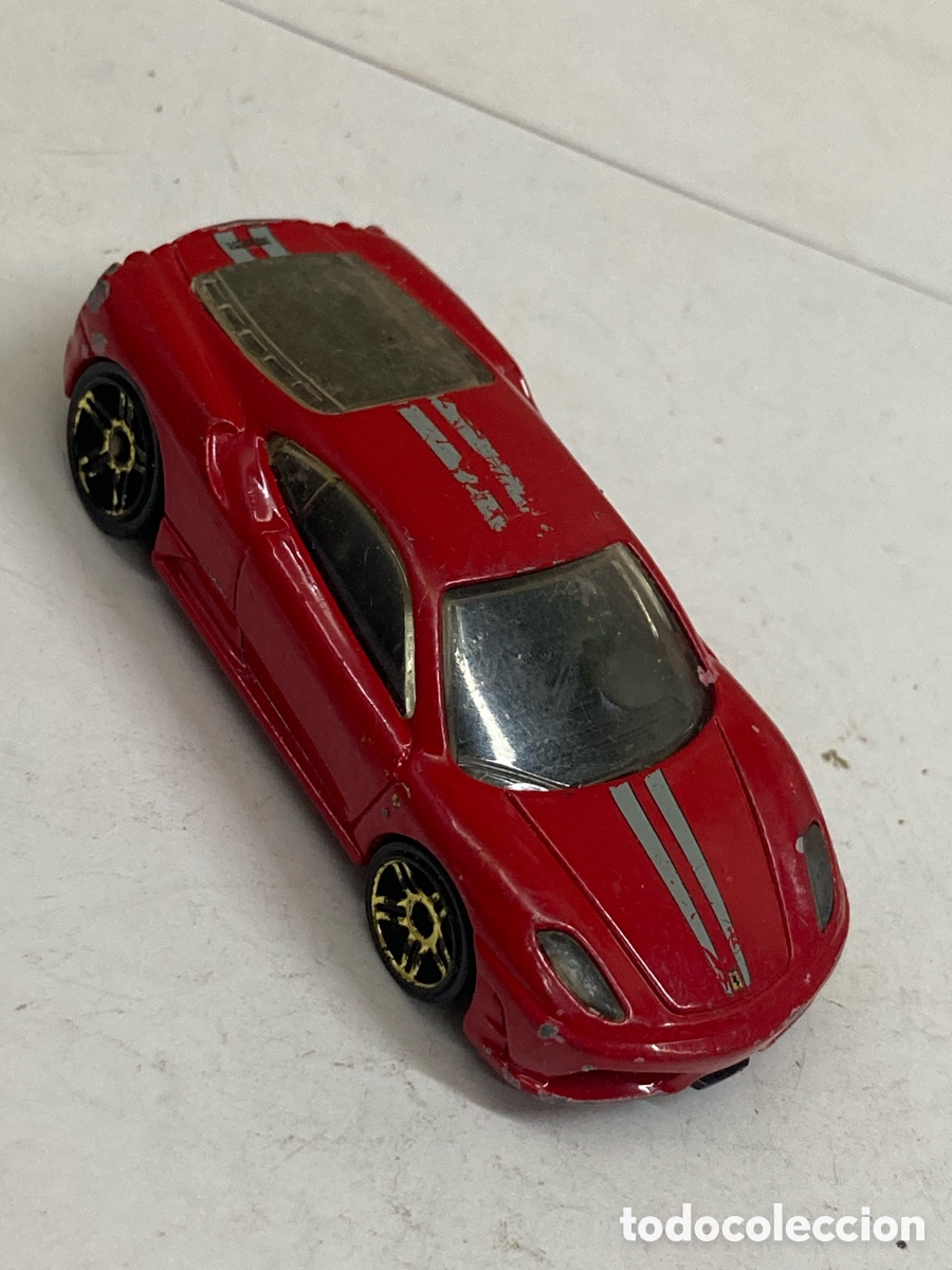 Coches a escala Hot Wheels: Coche miniatura Hot Wheels Ferrari 430 Scuderia de color rojo