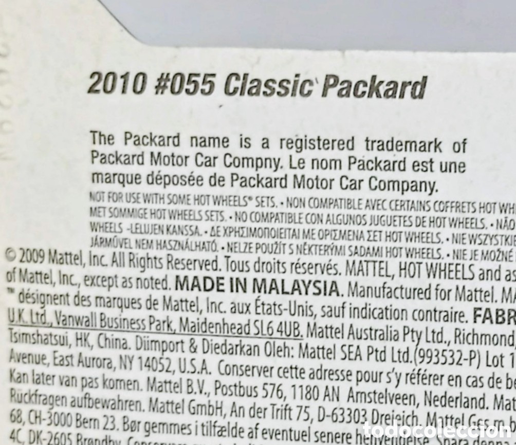 Coches a escala Hot Wheels: CLASSIC PACKARD - HOT WHEELS - TH 2010 ###vw 1 - Foto 14