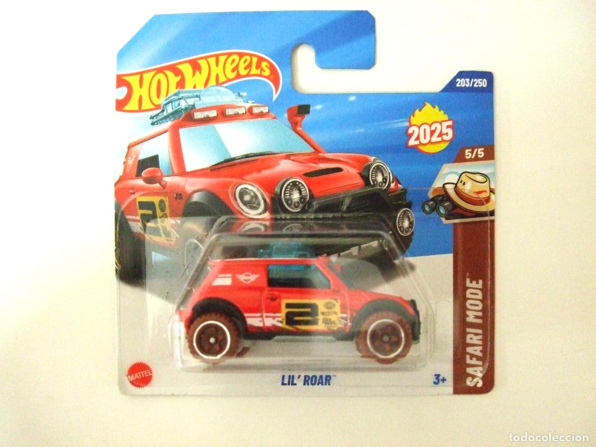 Coches a escala Hot Wheels: LIL&acute;ROAR - HOT WHEELS MATTEL SAFARI MODE 5/5 2025 1:64 CAR COCHE CUSTOMIZED 2003 MINI COOPER