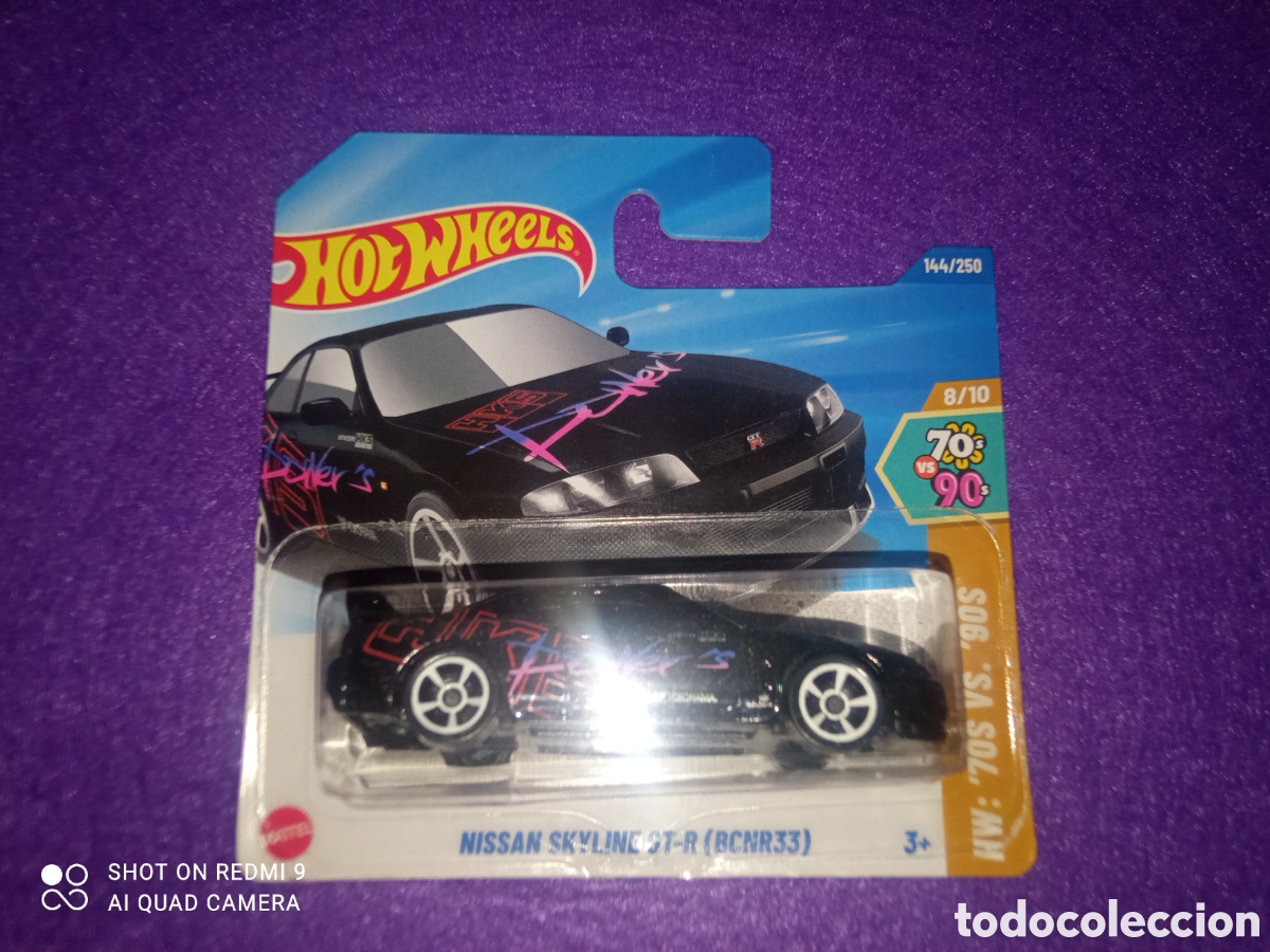 Model cars Hot Wheels: Hotweels NISSAN SKYLINE GT-R ( BCNR33) MATEL