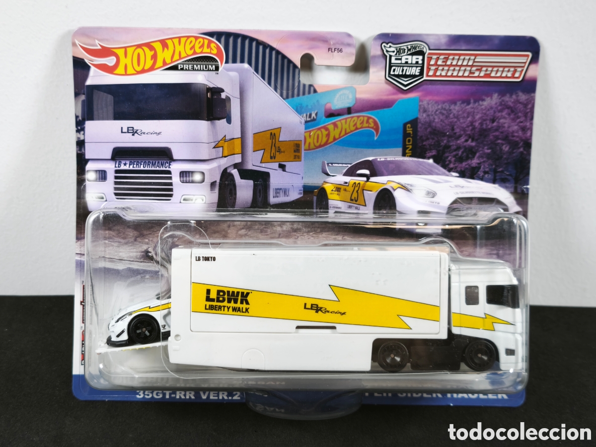 Coches a escala Hot Wheels: Hot Wheels team transport Nissan 350GT-RR Liberty Walk LBWK premium car
