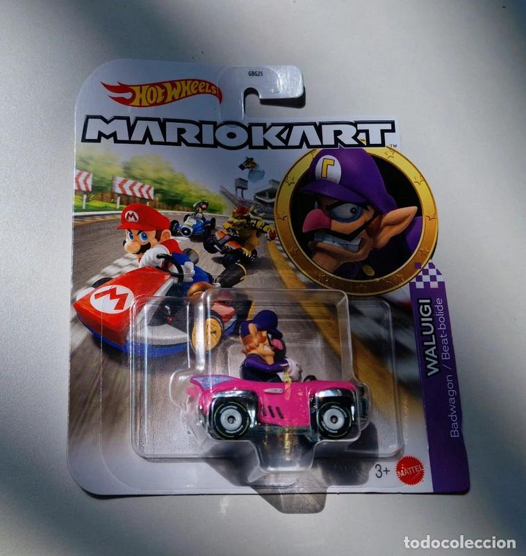 Coches a escala Hot Wheels: Waluigi Mario Kart Hot Wheels
