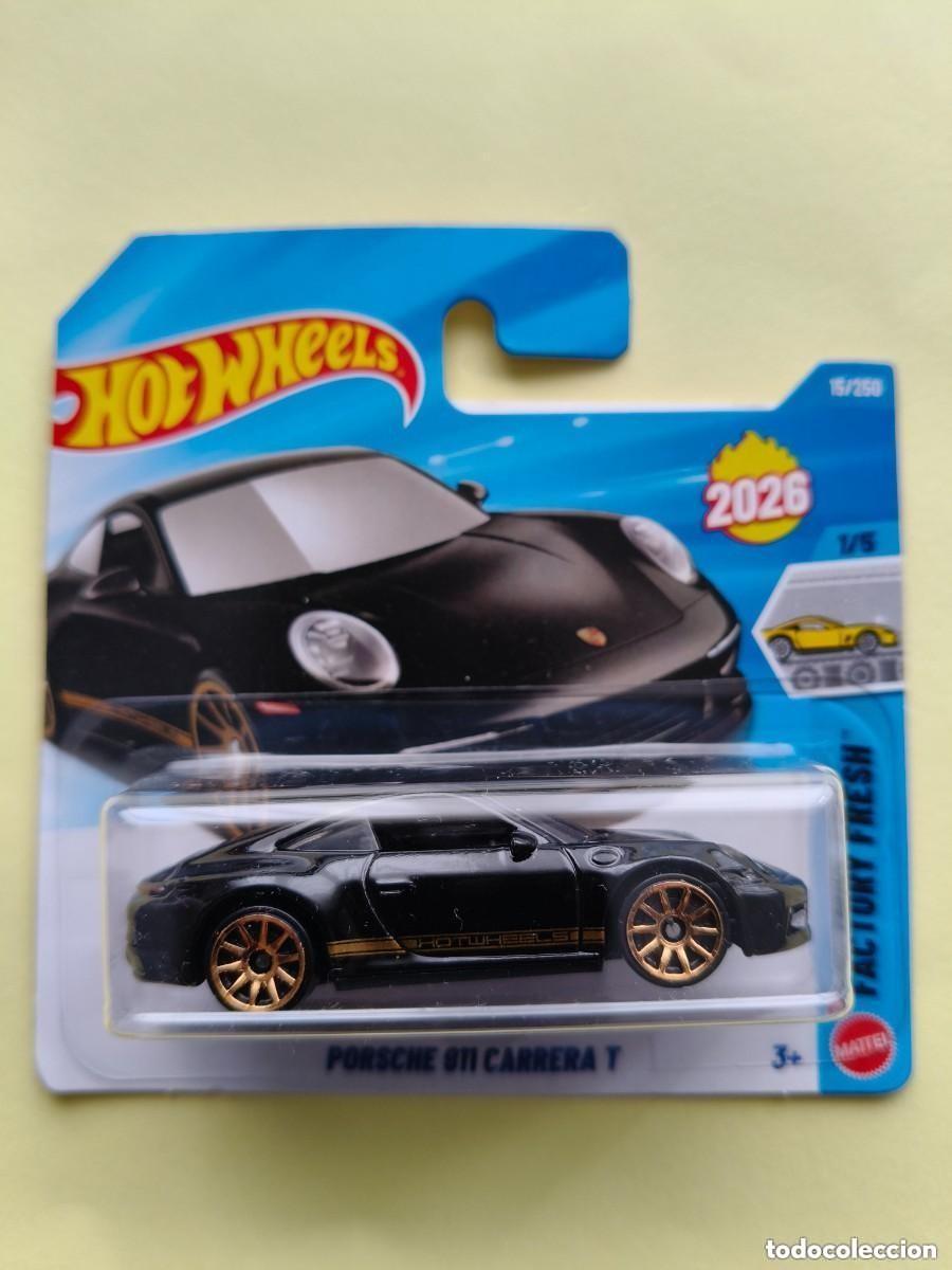 Carros em escala Hot Wheels: HOT WHEELS Hot wheels 2026 Porsche 911 Carrera T NEGRO - ESCALA 1/64 (5)