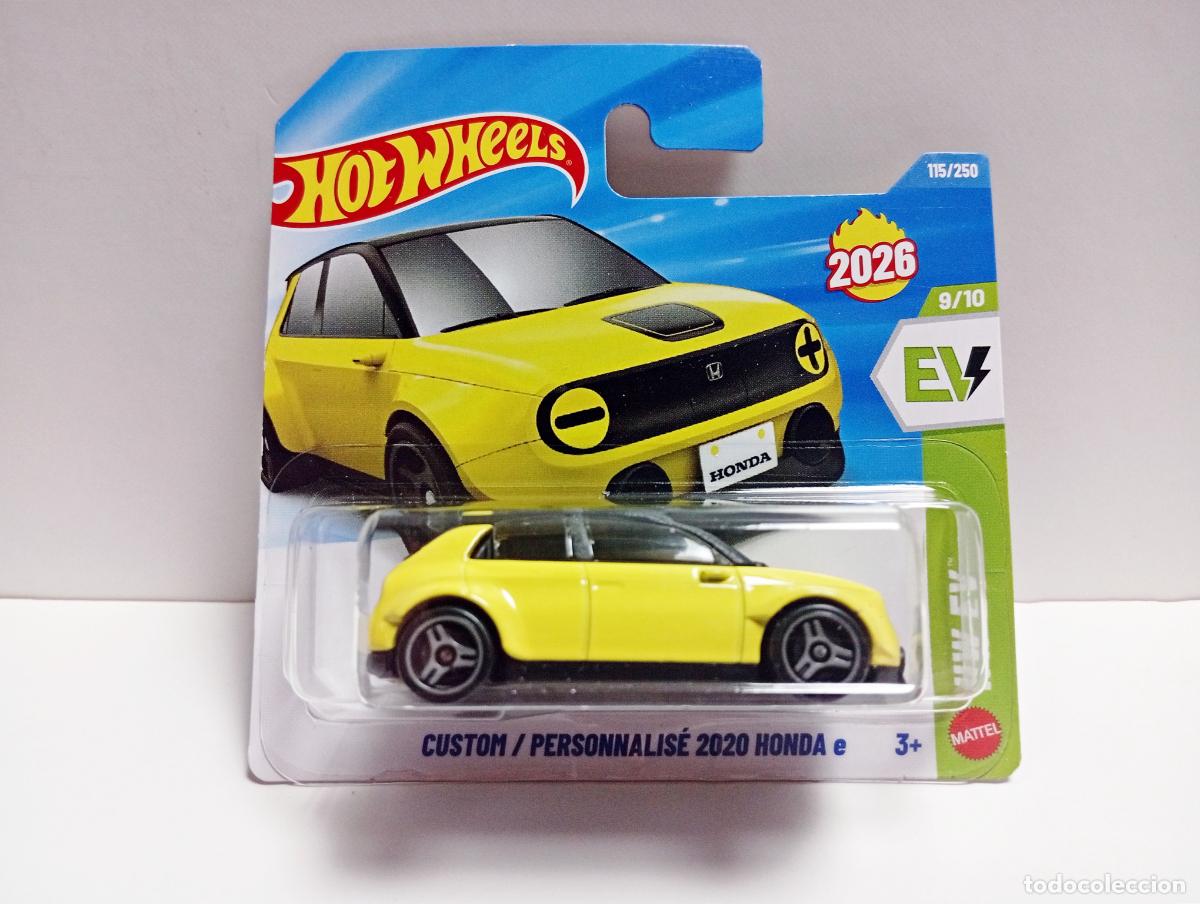 Coches a escala Hot Wheels: CUSTOM PERSONNALIS&Eacute; 2020 HONDA e - HOT WHEELS HW EV 9/10 2026 COCHE 1:64 ELECTRIC CAR JAPAN YELLOW