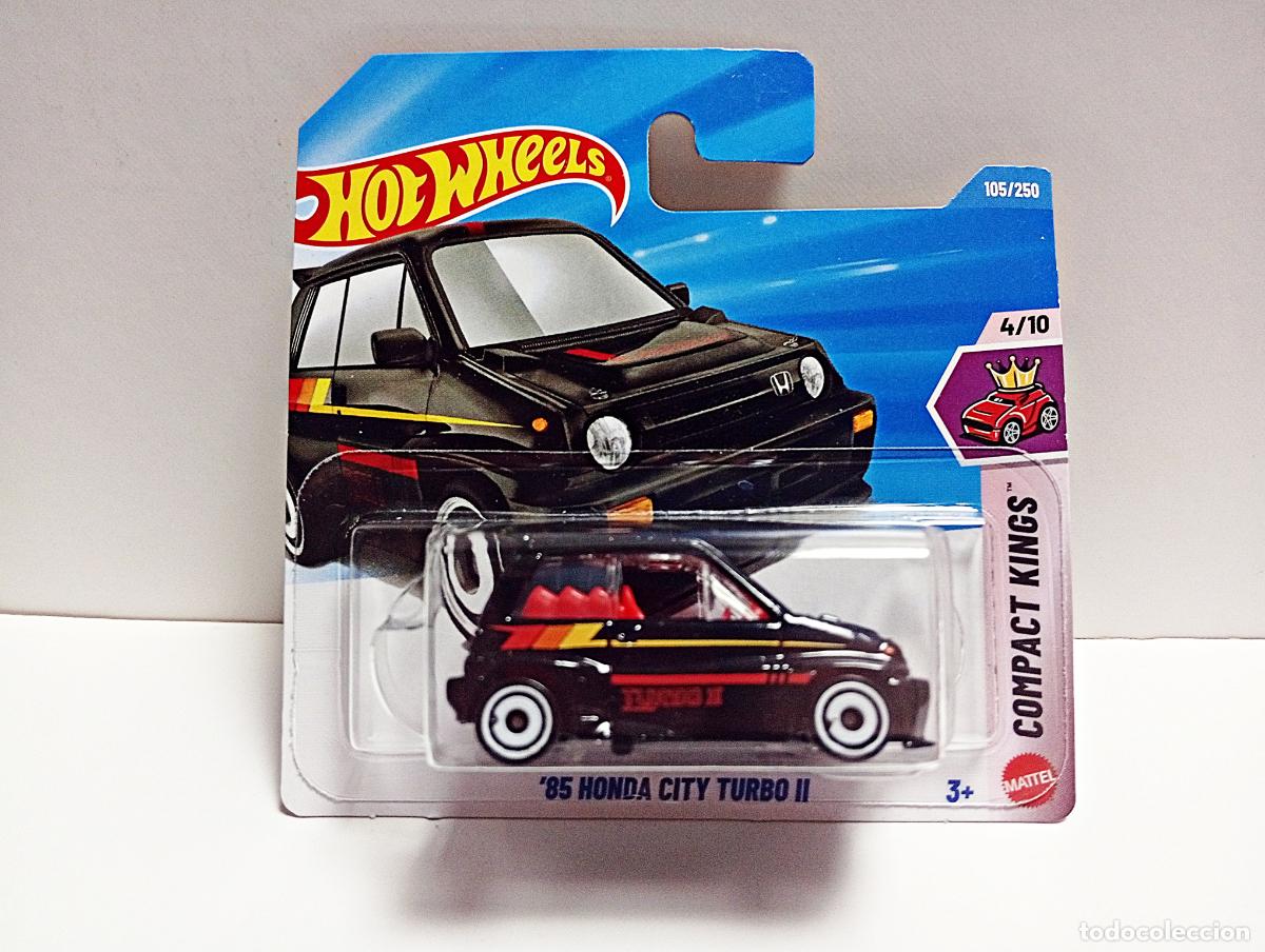 Coches a escala Hot Wheels: &acute;85 HONDA CITY TURBO II - HOT WHEELS COMPACT KINGS 4/10 2026 COCHE 1:64 CAR JAPAN 1985 BLACK NEGRO
